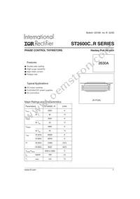 ST2600C26R0 Datasheet Cover