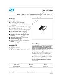 ST3DV520EQTR Datasheet Cover