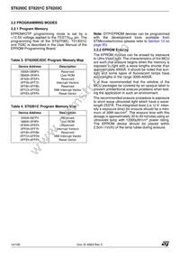 ST62T03CM6/TR Datasheet Page 14