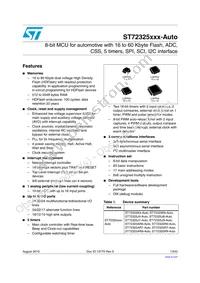 ST72F325J6TAE Datasheet Cover