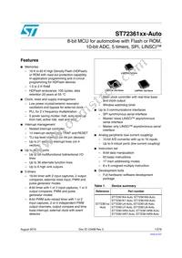 ST72F361AR6TAE Datasheet Cover