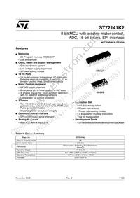 ST72T141K2M6 Datasheet Cover