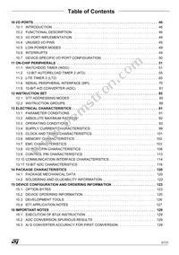 ST7FLITE15F1B6 Datasheet Page 3