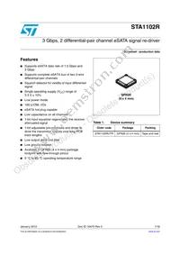 STA1102RUTR Datasheet Cover