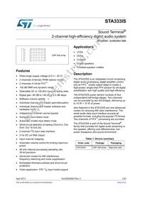 STA333IS Datasheet Cover