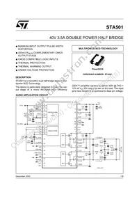 STA501013TR Datasheet Cover