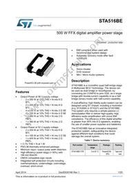 STA516BETR Datasheet Cover