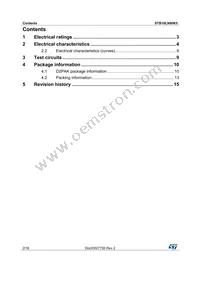 STB10LN80K5 Datasheet Page 2