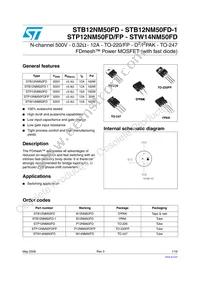 STB12NM50FDT4 Datasheet Cover