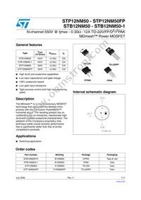 STB12NM50T4 Datasheet Cover