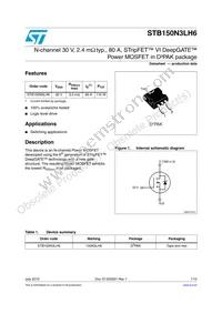 STB150N3LH6 Datasheet Cover