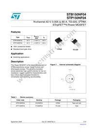 STB150NF04 Datasheet Cover