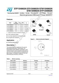 STB15NM65N Datasheet Cover