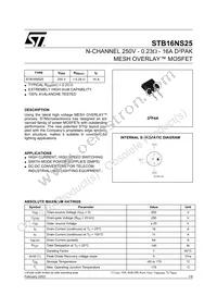 STB16NS25T4 Datasheet Cover