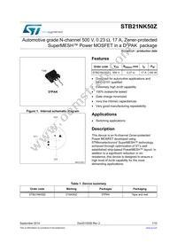 STB21NK50Z Datasheet Cover