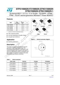 STB21NM60N-1 Datasheet Cover