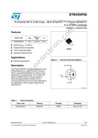 STB45NF06T4 Datasheet Cover