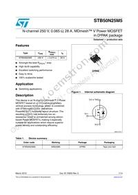 STB50N25M5 Datasheet Cover