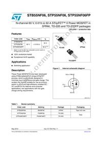 STB55NF06T4 Datasheet Cover