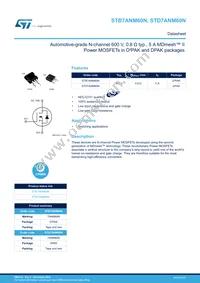 STB7ANM60N Datasheet Cover
