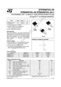 STB80NF03L-04-1 Datasheet Cover