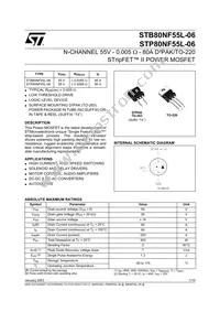 STB80NF55L-06T4 Datasheet Cover