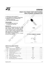 STBV68 Datasheet Cover