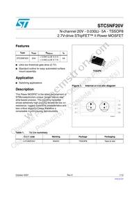 STC5NF20V Datasheet Cover