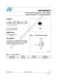 STD100N3LF3 Datasheet Cover