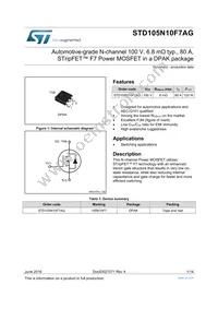 STD105N10F7AG Datasheet Cover
