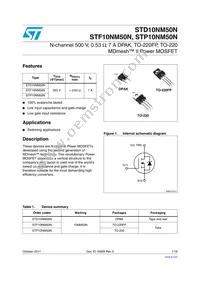 STD10NM50N Datasheet Cover