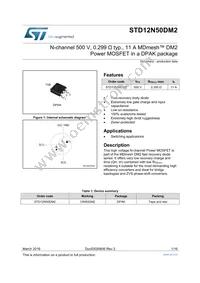 STD12N50DM2 Datasheet Cover