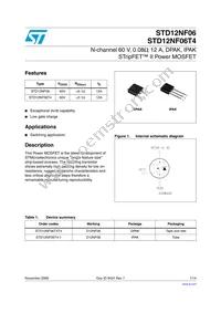 STD12NF06-1 Datasheet Cover