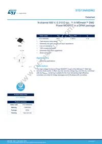 STD13N60DM2 Datasheet Cover