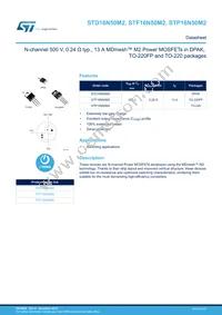 STD16N50M2 Datasheet Cover