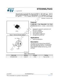 STD30N6LF6AG Datasheet Cover