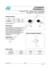 STD30NF03LT4 Datasheet Cover