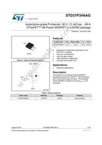 STD37P3H6AG Datasheet Cover