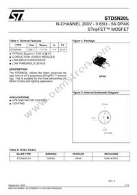 STD5N20LT4 Datasheet Cover