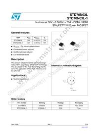 STD70N03L-1 Datasheet Cover