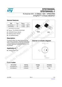 STD70NH02LT4 Cover