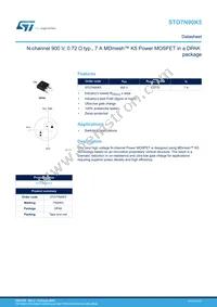 STD7N90K5 Datasheet Cover