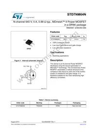 STD7NM64N Datasheet Cover