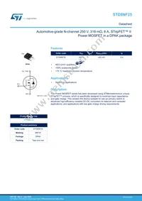 STD8NF25 Datasheet Cover