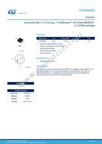 STD9N80K5 Datasheet Cover