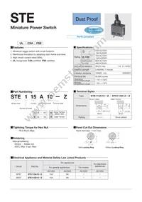 STE115A12-Z Datasheet Cover
