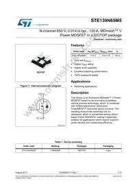 STE139N65M5 Datasheet Cover