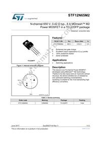 STF12N65M2 Datasheet Cover