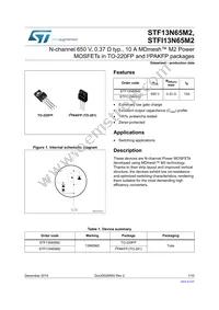 STF13N65M2 Datasheet Cover