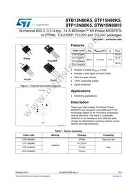 STF15N80K5 Datasheet Cover